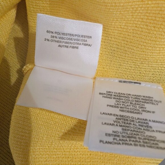 Anne Klein Malibu Sweater NWT Yellow XL - Picture 4 of 8